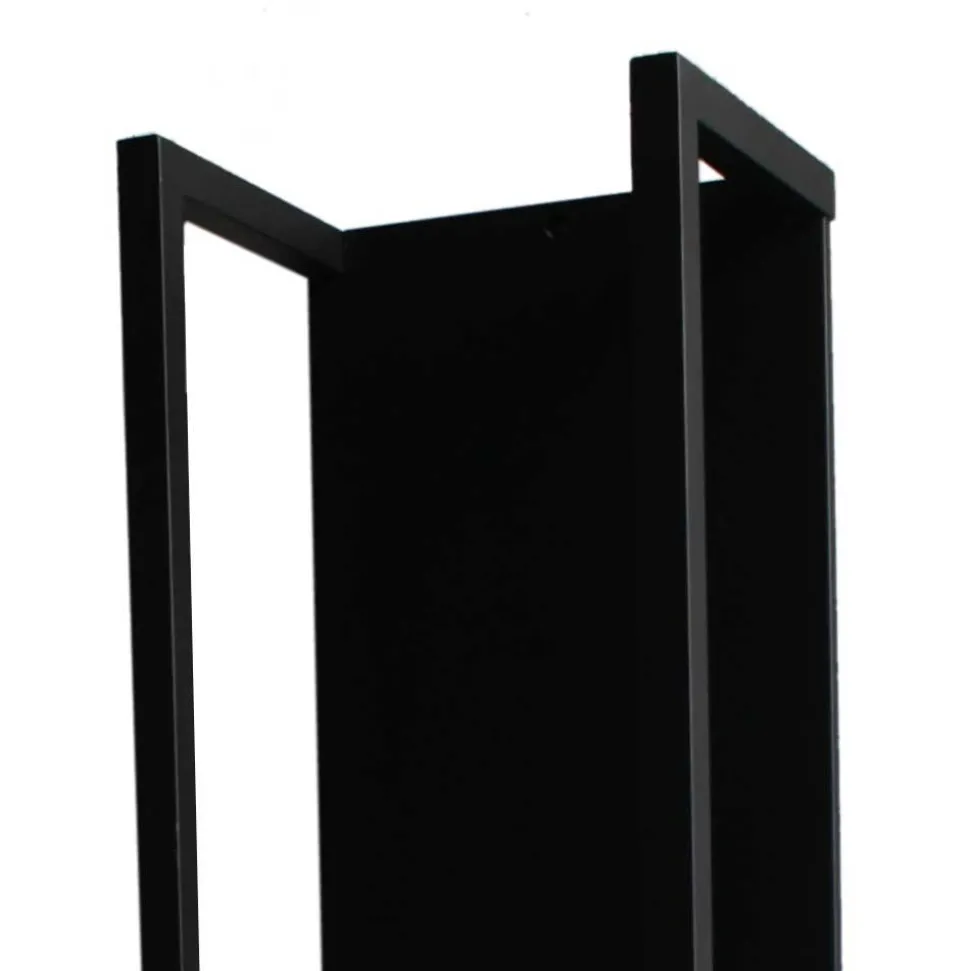 Stahl Kaminholz Regal in Schwarz - Malivio