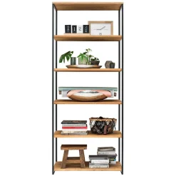 Stahl Regal mit 6 Wildeiche Böden - Sluganov