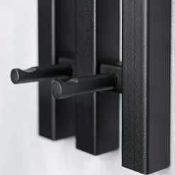 Stahl T-Design Wandgarderobe in Schwarz - Brittania