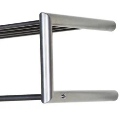 Stahl Wandgarderobe mit Stange & Ablage - Skyline