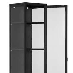 Stahl-Vitrine in Schwarz - Rodicca