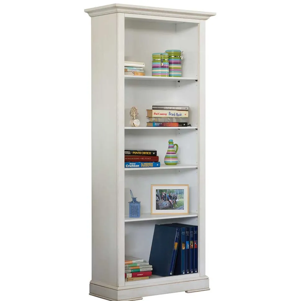 Standregal mit fünf Fächern in Antikweiß - Annot