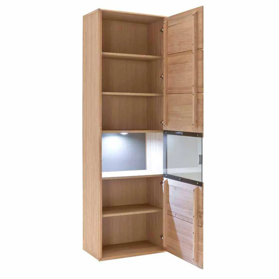 Standvitrine Vernella aus Eiche hell geölt