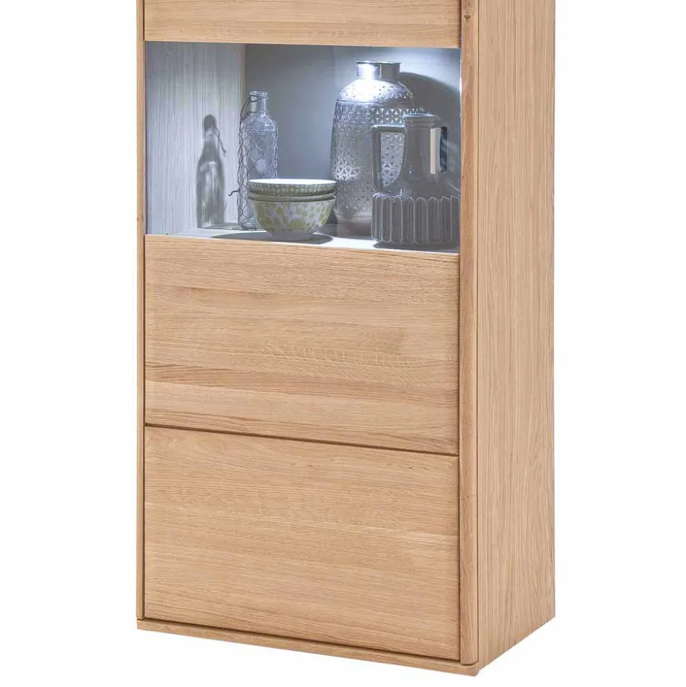 Standvitrine Vernella aus Eiche hell geölt