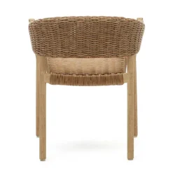 Stapelbare Armlehnstühle aus Eukalyptusholz - Finola (4er Set)