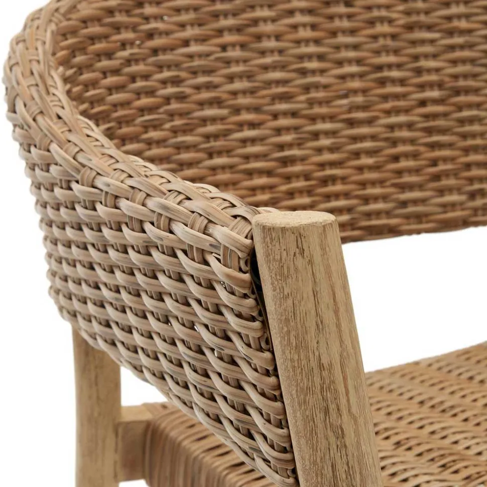 Stapelbare Armlehnstühle aus Eukalyptusholz - Finola (4er Set)