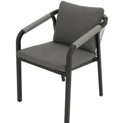 Stapelbare Gartensessel mit Polstern - Sempragos (4er Set)