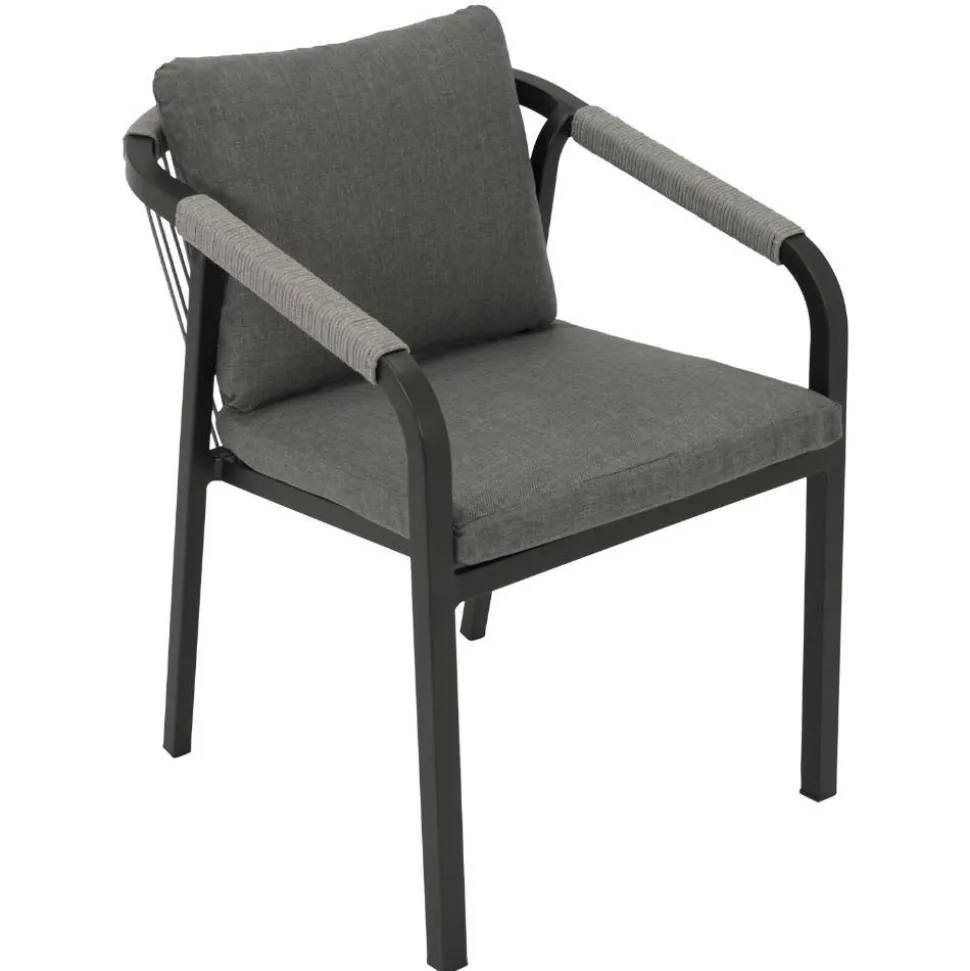 Stapelbare Gartensessel mit Polstern - Sempragos (4er Set)