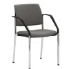 Stapelbarer Armlehnenstuhl in Grau Stoff - Lovanna