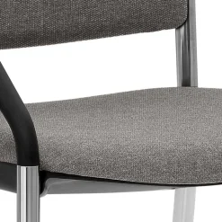 Stapelbarer Armlehnenstuhl in Grau Stoff - Lovanna