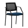 Stapelbarer Armlehnenstuhl in Schwarz & Dunkelblau - Calicantas