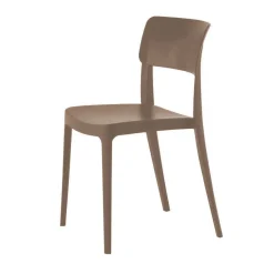 Stapelstuhl in Taupe Kunststoff - Persia (4er Set)