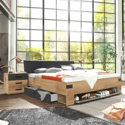 Stauraum Bett mit 180x200 cm Liegefläche - Enegal