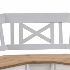 Stauraum Eckbank Lugon in Weiß Kiefer massiv