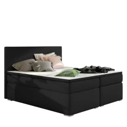 Stauraum Polsterbett in Schwarzbraun - Bevania