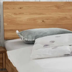 Stauraumbett aus Wildeiche Massivholz - Esvilda