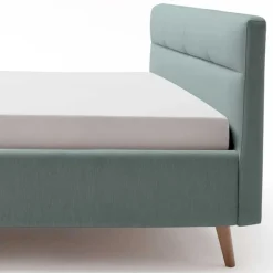 Stauraumbett in hellem Blau & Eiche - Armele