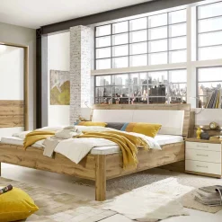 Stauraumbett Neriman und Nachtkommoden Set (dreiteilig)