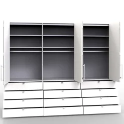 Stauraumwunder Kleiderschrank mit 3 Falttüren - Empresian