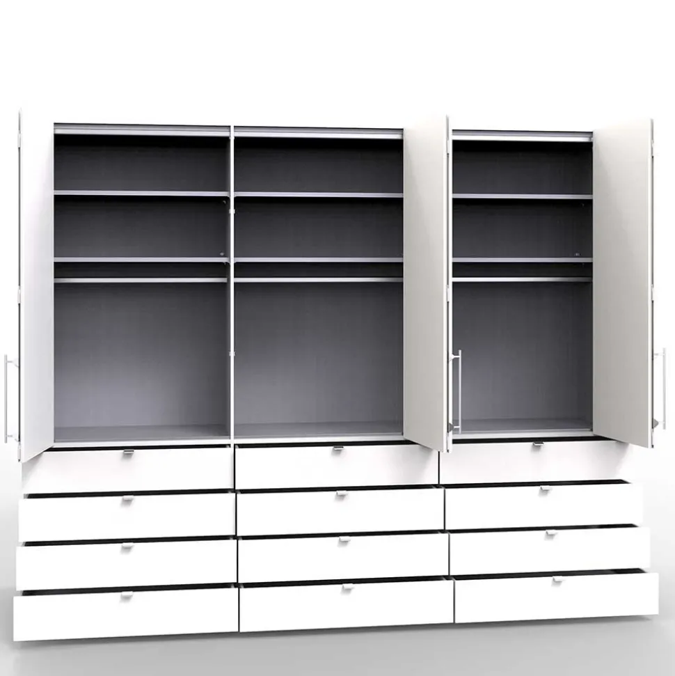 Stauraumwunder Kleiderschrank mit 3 Falttüren - Empresian