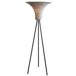 Stehlampe mit Seegras Geflecht Schirm - Ciranzo