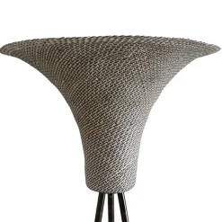 Stehlampe mit Seegras Geflecht Schirm - Ciranzo