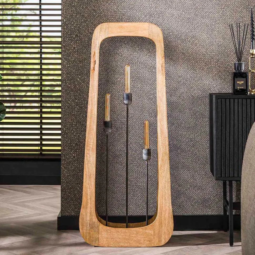 Stehleuchte aus Mangobaum Massivholz - Capitan