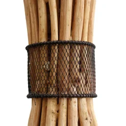 Stehleuchte mit Gitterschirm und Treibholz Fuß - Pamela