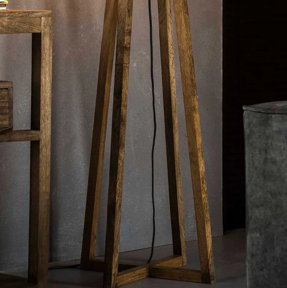 Stehleuchte mit Massivholz Bügelfuß - Unique