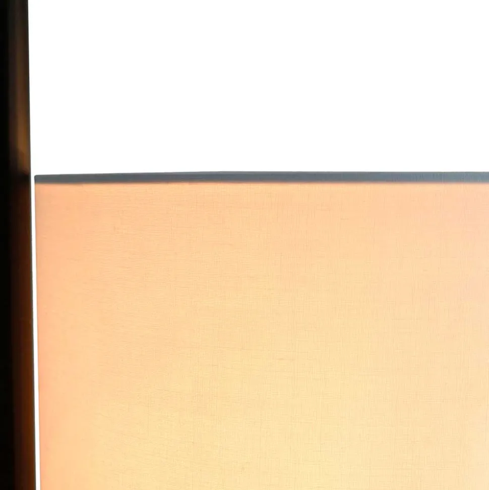 Stehleuchte mit Stoffschirm Creme - Abrahams