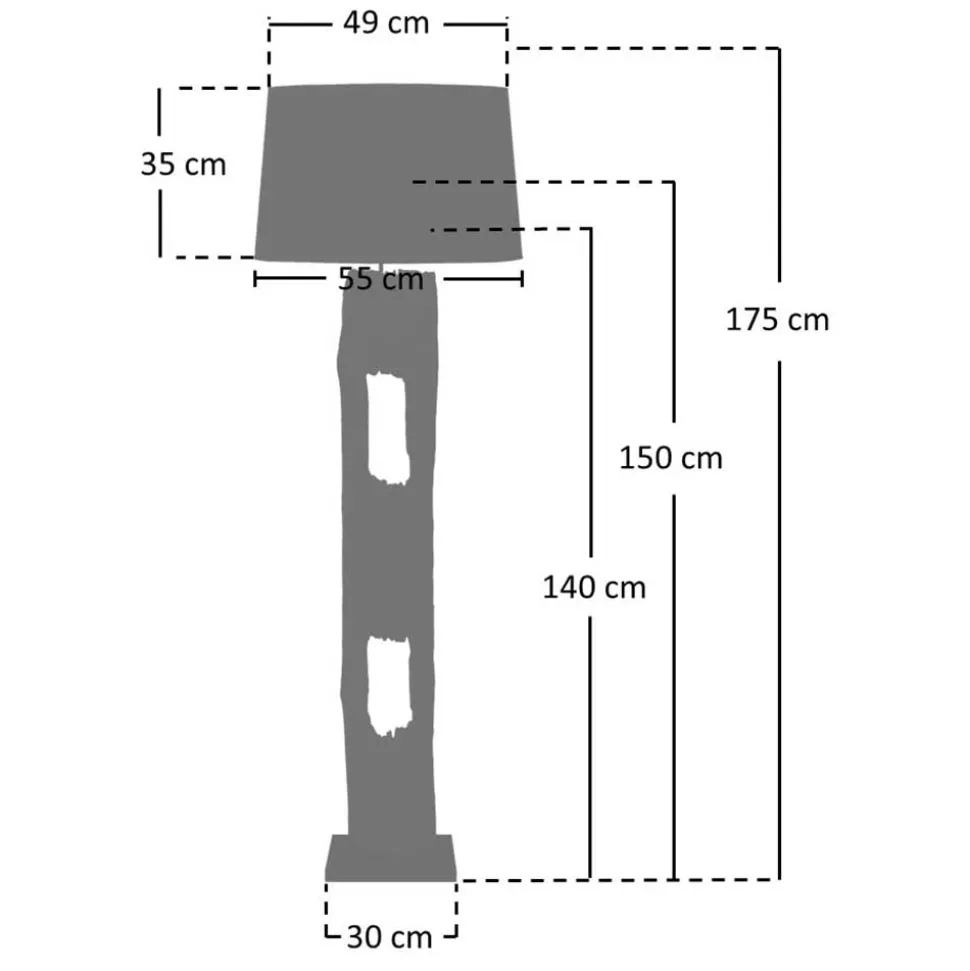 Stehleuchte mit Treibholz Fuß - Jendras