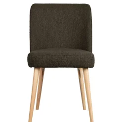 Stühle aus braunem Boucle Stoff - Convilla (2er Set)