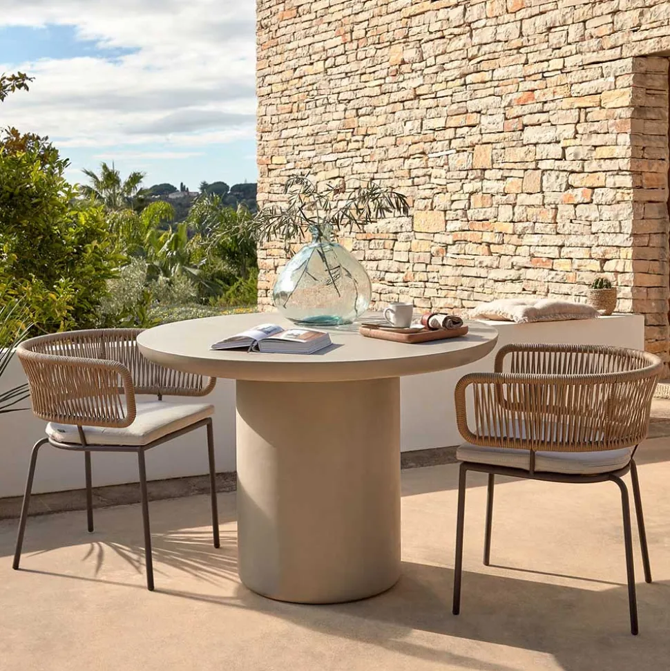 Stühle aus Kordelgeflecht Beige - Wanisha (4er Set)