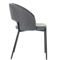 Stühle aus Strukturstoff Grau - Makimona (2er Set)