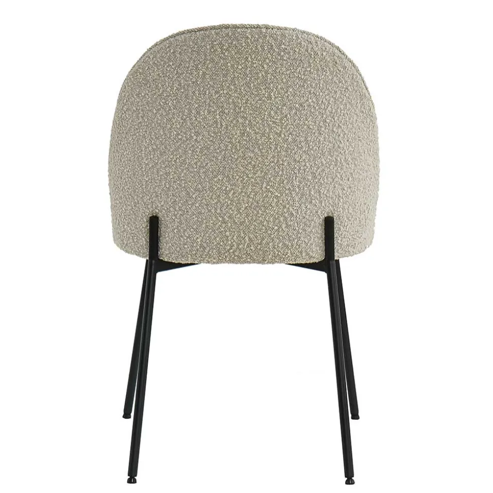 Stühle in Beigegrau mit Schwarz - Facanella (2er Set)