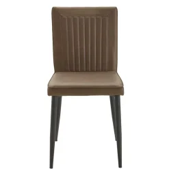 Stühle in Braun Kunstleder - Freiburg (2er Set)