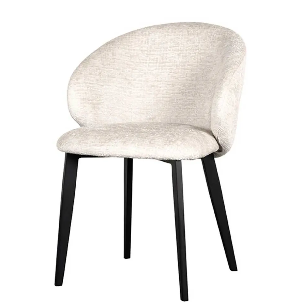 Stühle in Cremeweiß Struktursamt - Levetreal (2er Set)