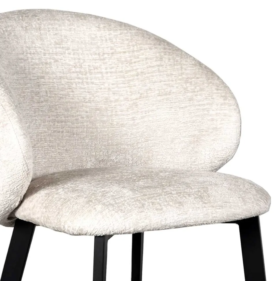 Stühle in Cremeweiß Struktursamt - Levetreal (2er Set)