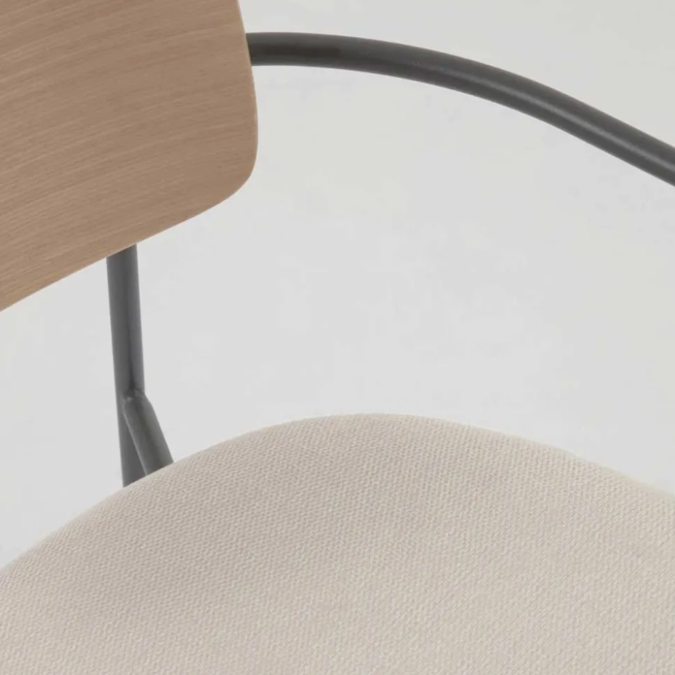 Stühle in Eiche & Beige & Schwarz - Salute (4er Set)