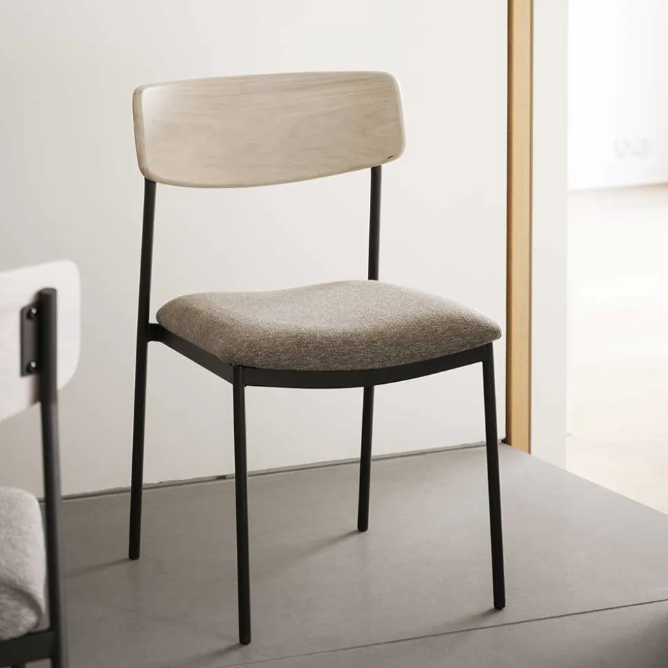 Stühle mit Polstersitz in Beige - Gora (2er Set)