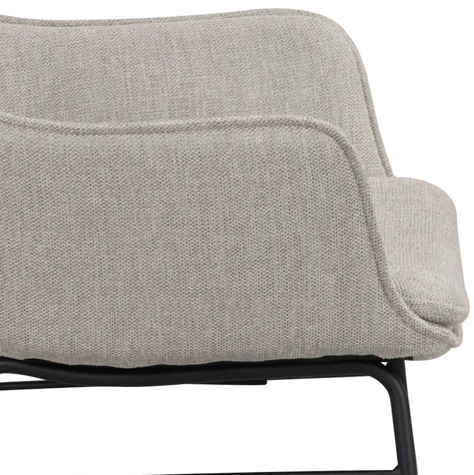 Stoff Armlehnenstuhl in Hellgrau - Jackon (2er Set)