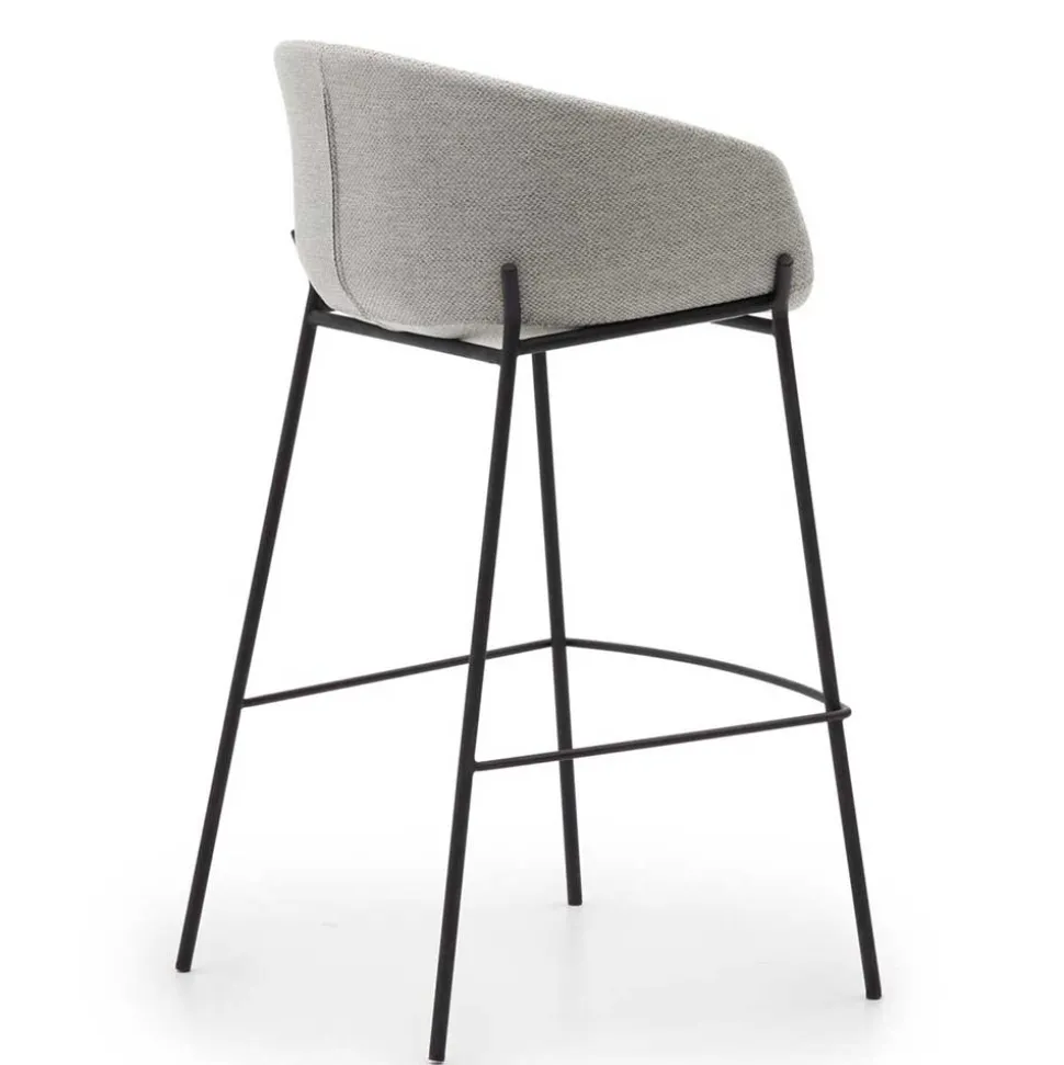 Stoff Barstuhl Set mit 75 cm Sitzhöhe - Garcia (2er Set)