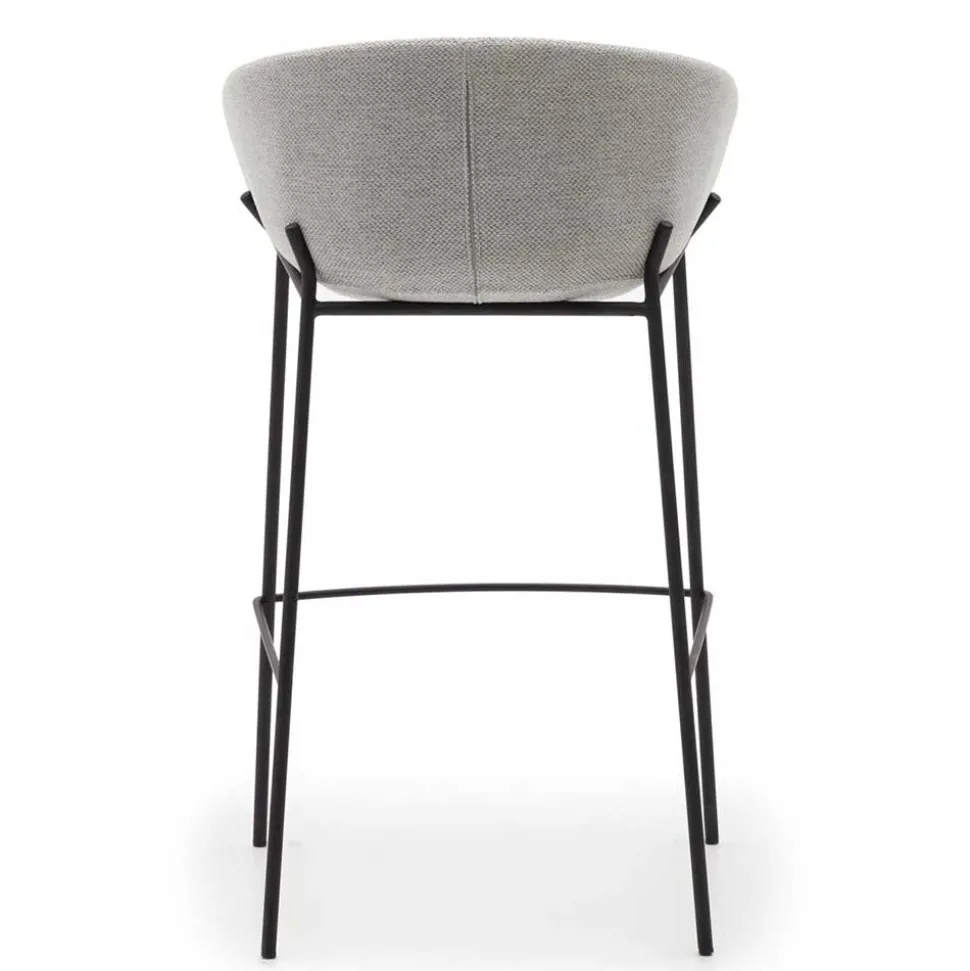 Stoff Barstuhl Set mit 75 cm Sitzhöhe - Garcia (2er Set)