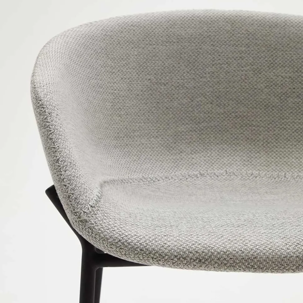 Stoff Barstuhl Set mit 75 cm Sitzhöhe - Garcia (2er Set)