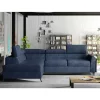Stoff Dreisitzer Ecksofa in Blaugrau - Crosbys
