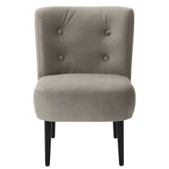 Stoff Sessel ohne Armlehnen in Beigegrau - Filax