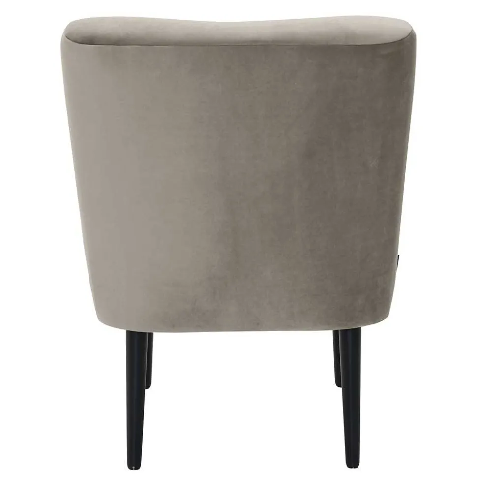 Stoff Sessel ohne Armlehnen in Beigegrau - Filax