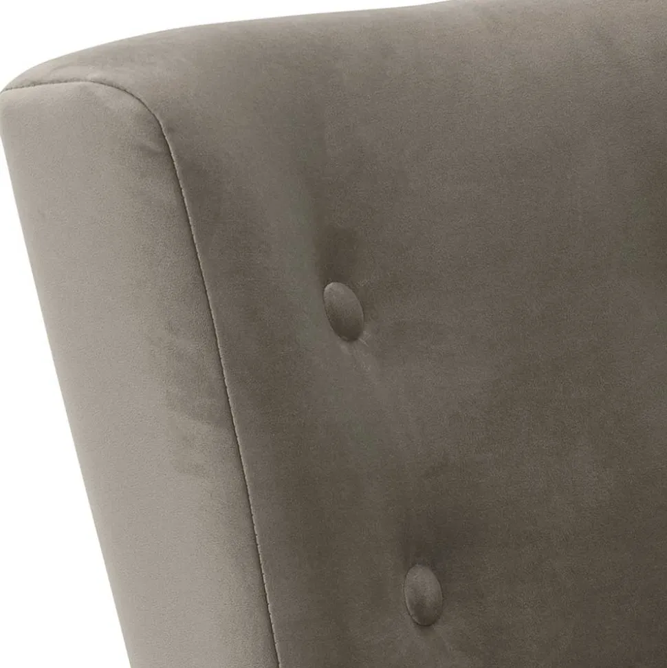 Stoff Sessel ohne Armlehnen in Beigegrau - Filax