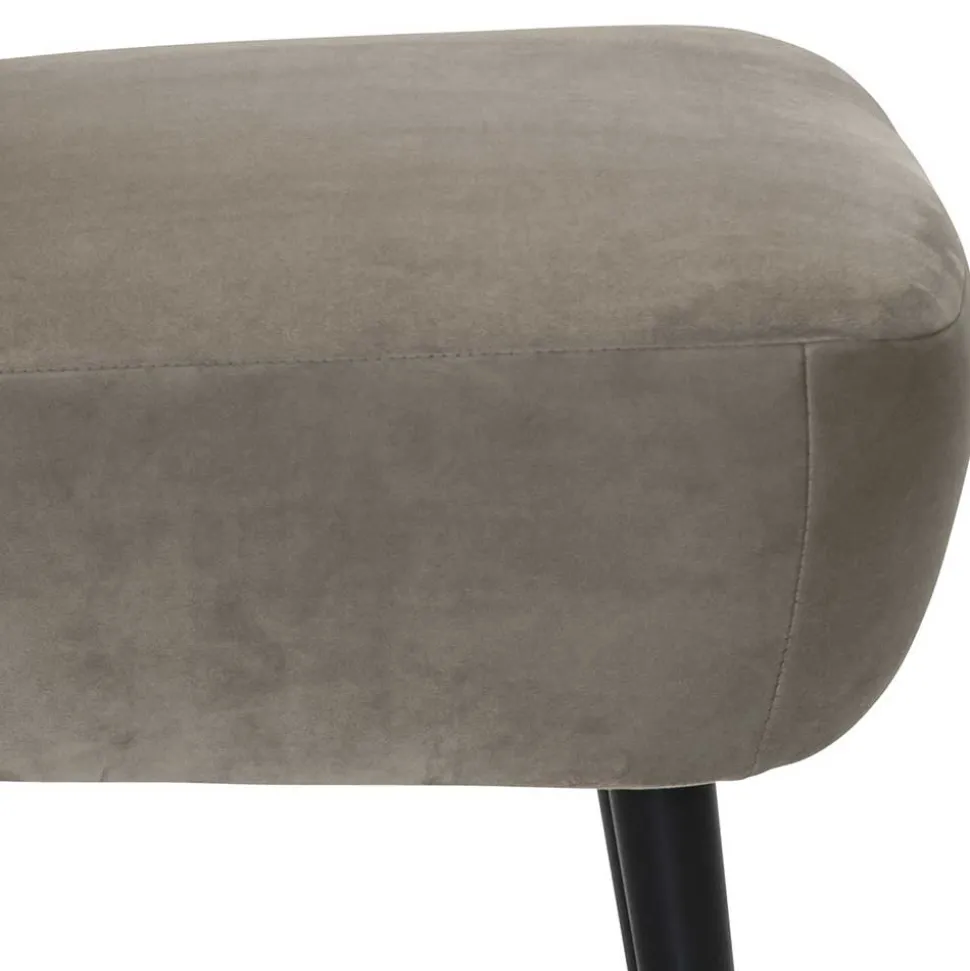 Stoff Sessel ohne Armlehnen in Beigegrau - Filax