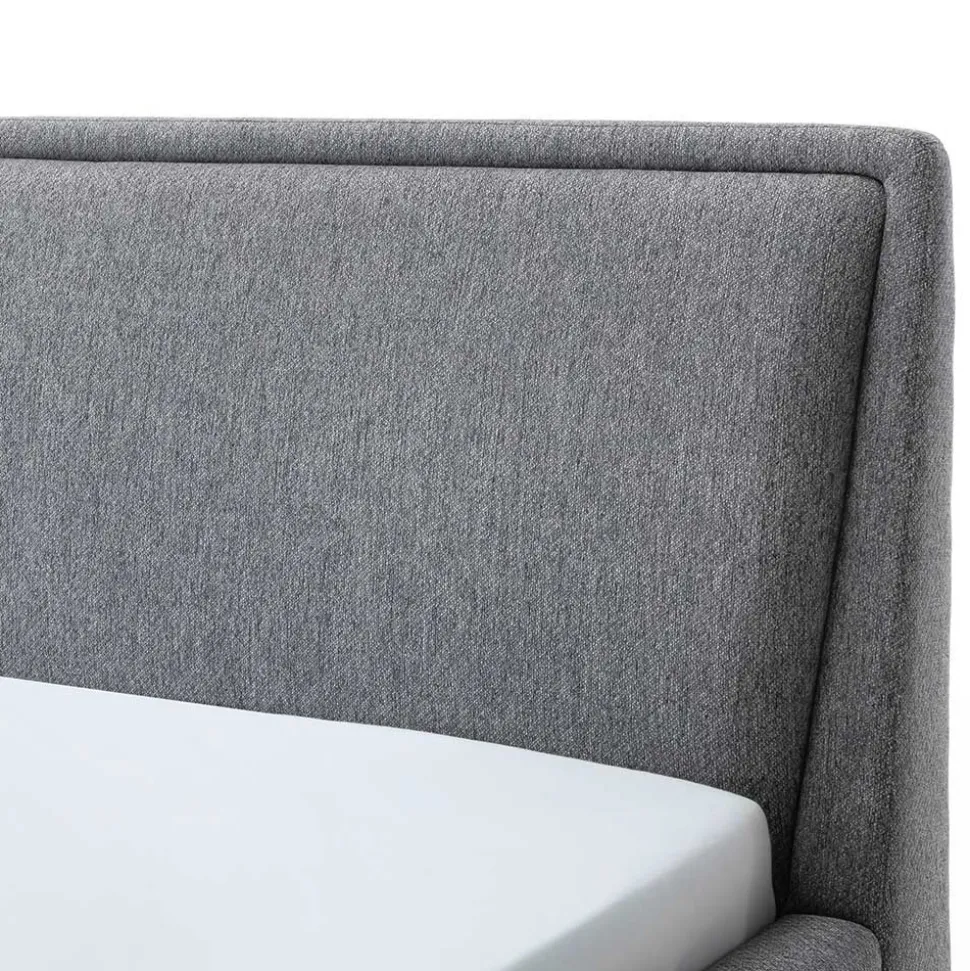 Stoffbett im Skandinavischen Stil in Grau - Cepter